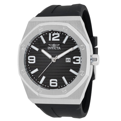 INVICTA Men's Huracan Classic 48mm Silver / Black  Watch