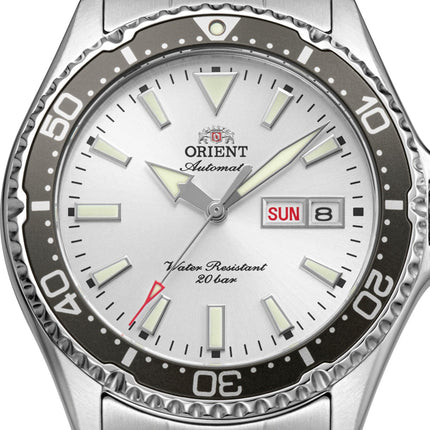 Orient Mako Kamasu 42mm White Dial Steel Automatic Watch RA-AA0825S39B