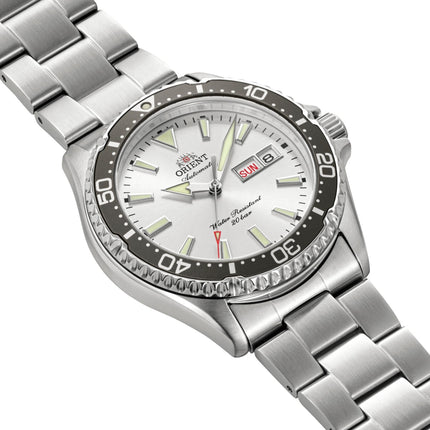 Orient Mako Kamasu 42mm White Dial Steel Automatic Watch RA-AA0825S39B