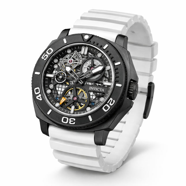 INVICTA Men's Sea Hunter Hadal Truss Automatic 44mm Watch Black/White