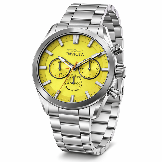 INVICTA Men's Speedway Classic 45mm Chronograph Watch Yellow