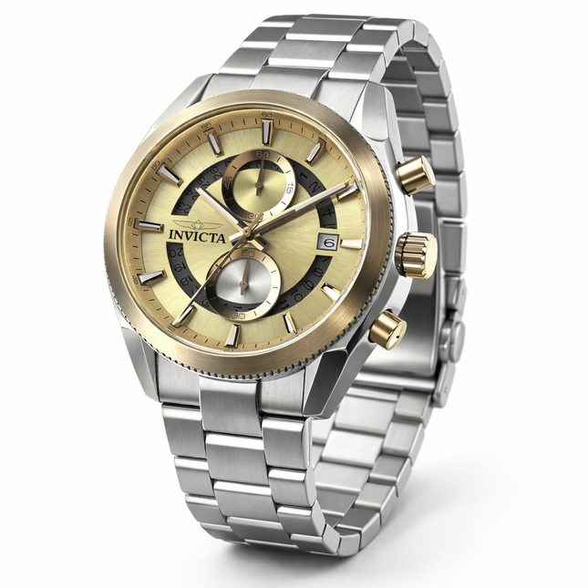 INVICTA Men's Speedway Classic 45mm Chronograph Watch Gold