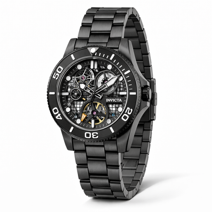 INVICTA Men's Sea Hunter Hadal Truss Automatic 44mm Watch Steel Black