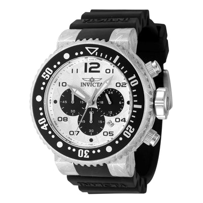 INVICTA Men's Pro Diver Hunter Chronograph 52mm White Textured Watch