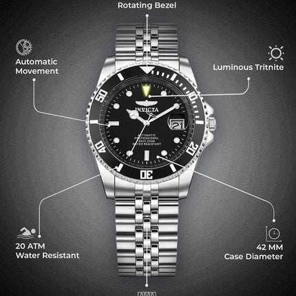 **INVICTA** R1.00 AUCTION** Men's ProDiver 42mm Automatic Jubilee Bracelet Watch