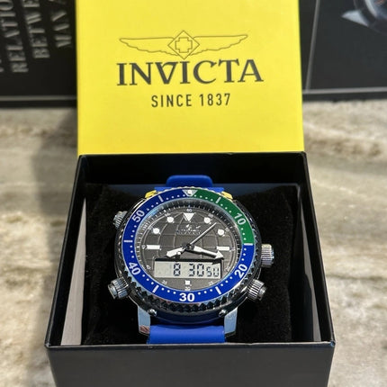 Invicta Men's Pro Diver 47mm Dual Time Watch Pacific Blue