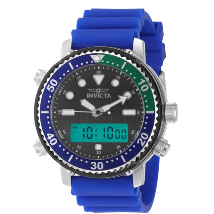 Invicta Men's Pro Diver 47mm Dual Time Watch Pacific Blue