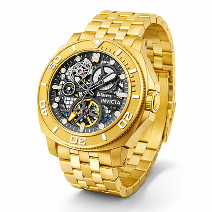 INVICTA Men's Sea Hunter Hadal Truss Automatic 44mm Watch Steel Gold