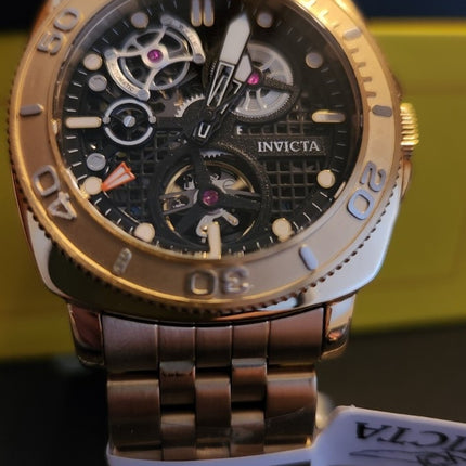 INVICTA Men's Sea Hunter Hadal Truss Automatic 44mm Watch Steel Gold