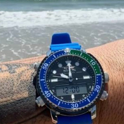Invicta Men's Pro Diver 47mm Dual Time Watch Pacific Blue