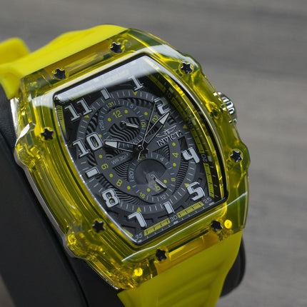 **Invicta** Racing Men's Arcane Chronograph Watch Translucent Yellow