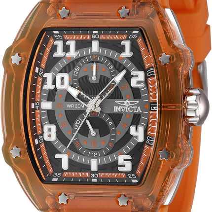 **Invicta** Racing Men's Arcane Chronograph Watch Translucent Orange