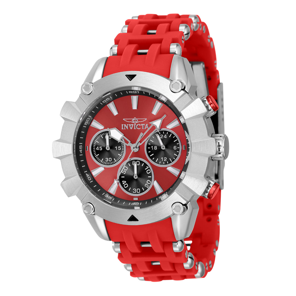 INVICTA Men's Sea Spider Chronograph Silver / Red Watch