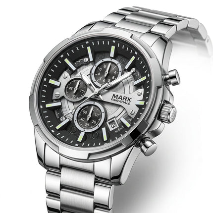 Mark Fairwhale FW-5028 STENTOR - Stainless Steel Chronograph - Luxury Men’s Watch