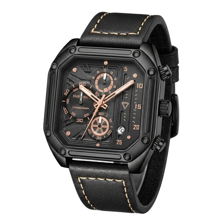 Mark Fairwhale FW-5570 QUADRAVEX - Men’s Square Chronograph Watch