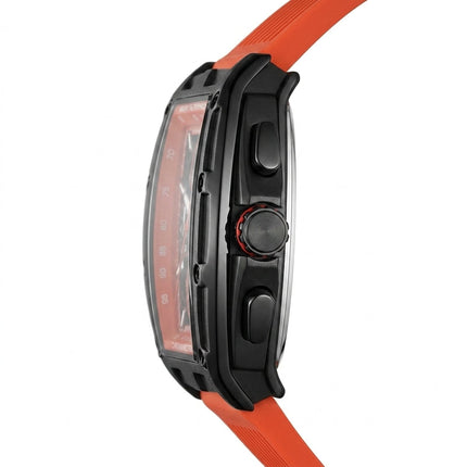 Mark Fairwhale FW-6590 RUBBER - Tonneau Chronograph Watch - Sporty Red