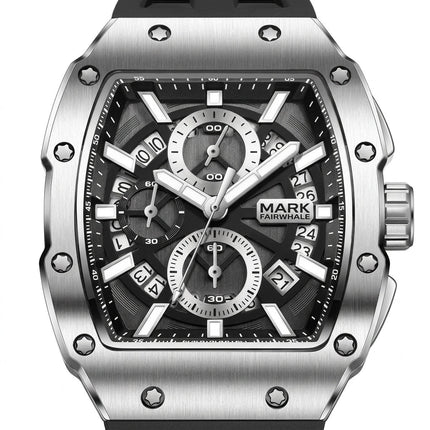 Mark Fairwhale FW-5960 BARONIX - Men’s Tonneau Chronograph Watch - Sporty