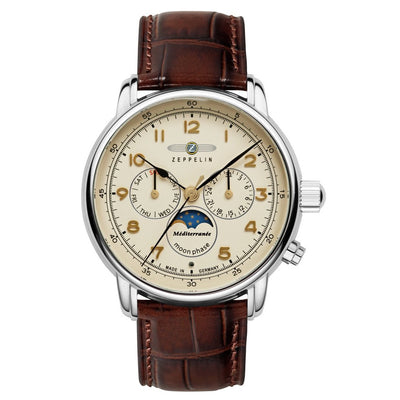ZEPPELIN Men's Mediterranee 1921 Moonphase Chronograph 96365 Watch