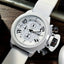 MEGIR Men's Submarine Chronograph Date 50mm Silicone Strap Watch White