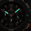 MEGIR Men's Night Dweller Chronograph Date 48mm Silicone Strap Watch Rose Gold / Black