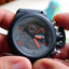 MEGIR Men's Submarine Chronograph Date 50mm Silicone Strap Watch Black/ Red