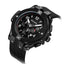 MEGIR Men's Night Dweller Chronograph Date 48mm Silicone Strap Watch Black / Black