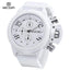 MEGIR Men's Submarine Chronograph Date 50mm Silicone Strap Watch White