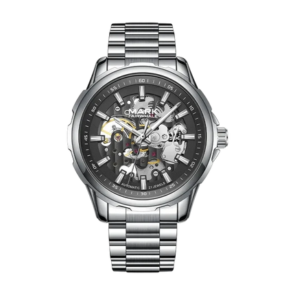 Mark Fairwhale Men's Auereon Skeelton Automatic Watch Platinum Radiance