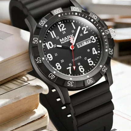 Mark Fairwhale Men's Storm Troop Date Silicone Watch Black