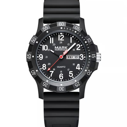 Mark Fairwhale Men's Storm Troop Date Silicone Watch Black
