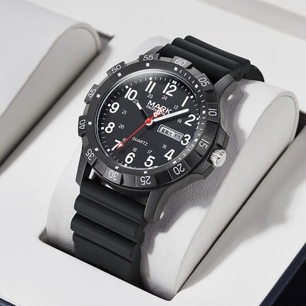Mark Fairwhale Men's Storm Troop Date Silicone Watch Black
