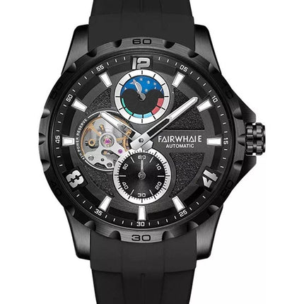 Mark Fairwhale MOON SPORT 44mm Men’s Automatic Skeleton Watch Black