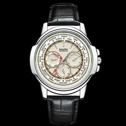 Mark Fairwhale LEATHVEX - Men’s Quartz Leather Strap Watch