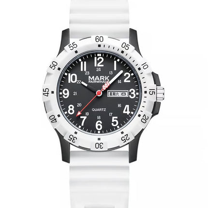 Mark Fairwhale Men's Storm Troop Date Silicone Watch White