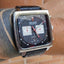 MEGIR Men's Gulf Monaco Homage Chronograph Silver / Black Leather Watch