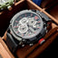 MEGIR Men's Military Sport Chronograph Black Watch