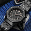 MEGIR Men's Royale Chronograph Ionic Black / Stainless Steel Bracelet Watch