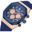 MEGIR Men's Oaki Chronograph Rose Gold / Blue Watch