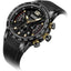 MEGIR Men's Racer I Chronograph Date 48mm Black / Gold Trim Silicone Strap Watch