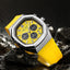 MEGIR Men's Oaki Chronograph Silver / Yellow Watch