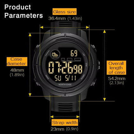 R1.00 Auction**NORTH EDGE** Mars 5 WATCH—MULTI-MODE ACTIVITY TRACKING | 5ATM WATER RESISTANCE