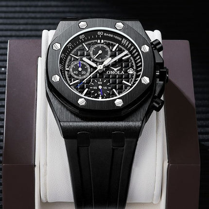 R1.00 Auction**ONOLA Men's Octagon Chronograph Watch Black