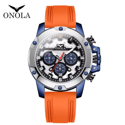 ONOLA Freeman Quartz Chronograph Silicone Strap Watch