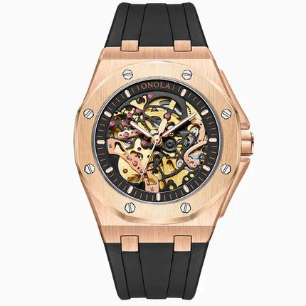**ONOLA Men's Holland Mechanical Automatic Watch Rose Gold