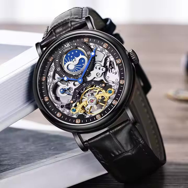 ONOLA The Moon Automatic Skeleton Watch