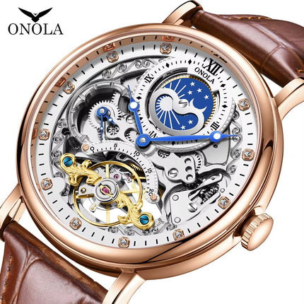 ONOLA The Moon Automatic Skeleton Watch