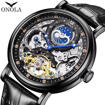 ONOLA The Moon Automatic Skeleton Watch