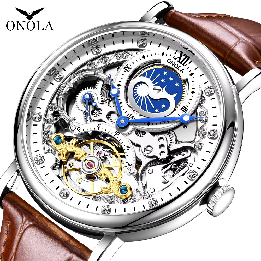 ONOLA The Moon Automatic Skeleton Watch