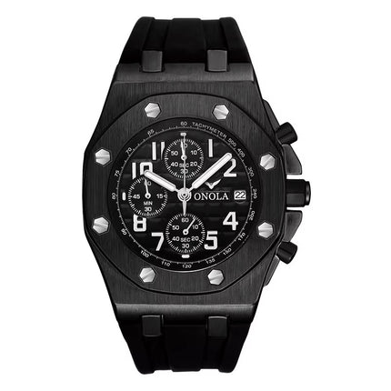 R1.00 Auction**ONOLA Men's Octagon Chronograph Watch Black