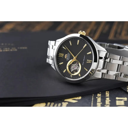 ORIENT Men's Automatic Classic Open Heart Stainless Steel Bracelet Watch AG03002B